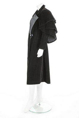 Lot 64 - An Elsa Schiaparelli couture black velvet...