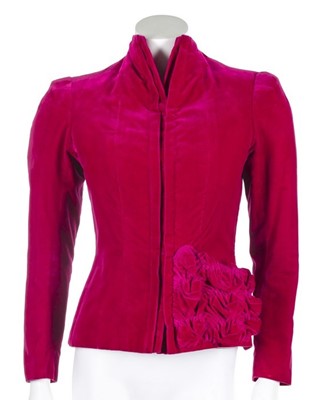 Lot 63 - An Elsa Schiaparelli couture shocking pink...