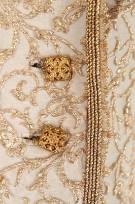Lot 88 - A Chanel couture gold and ivory brocatelle...
