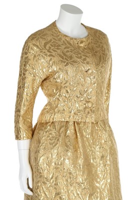 Lot 101 - A Balenciaga couture cloth of gold cocktail...