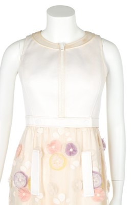 Lot 115 - A Courrèges couture cotton jersey and flowered...