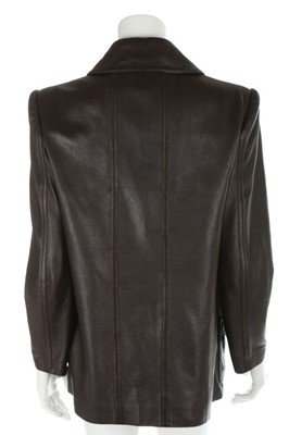 Lot 49 - A Chanel brown leather jacket, 1997, boutique...