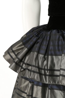 Lot 67 - An Oscar de la Renta striped taffeta skirt,...
