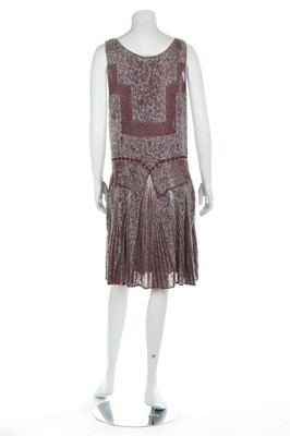 Lot 70 - A beaded flapper dress, circa 1928, 'Made in...