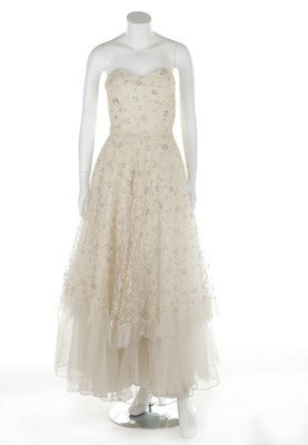 Lot 82 - A group of bridalwear, 1930s to 50s,...