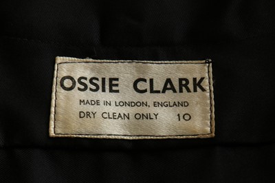 Lot 100 - An Ossie Clark black satin ensemble, 1970s,...