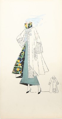 Lot 107 - Three Lucile studio fashion sketches, 1915-16,...