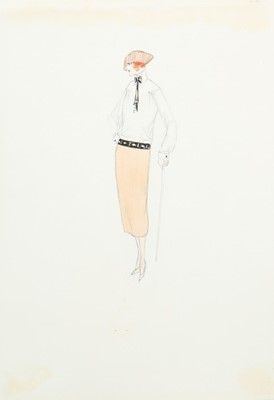 Lot 108 - Four Lucile studio sketches, early 1920s,...