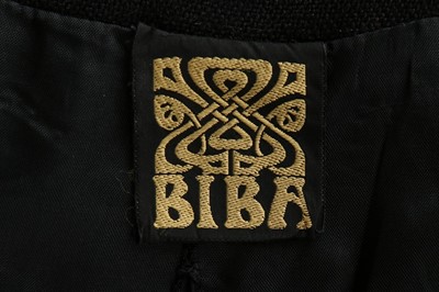 Lot 112 - A Biba chevron striped plush swing jacket,...