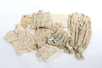 Lot 120 - A group of lace garments and accessories,...