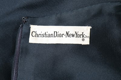 Lot 131 - A Christian Dior New York navy silk cocktail...