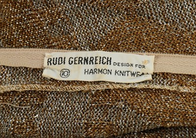 Lot 134 - A Rudi Gernreich for Harmon knitwear silver...