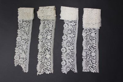 Lot 415 - Brussels bobbin and mixed lace, 1860-1900,...