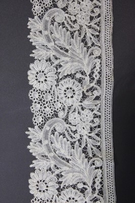 Lot 415 - Brussels bobbin and mixed lace, 1860-1900,...