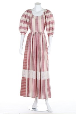 Lot 169 - A Thea Porter madras cotton 'peasant' dress,...