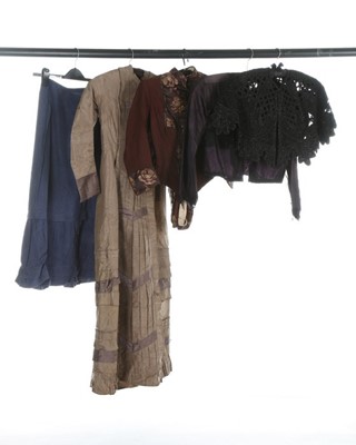 Lot 198 - A group of late Victorian clothing, including...