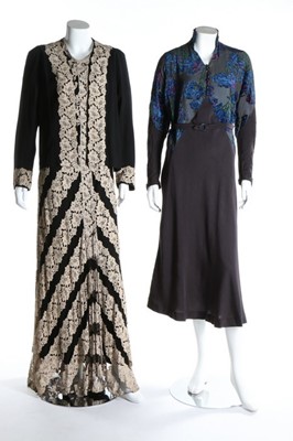 Lot 208 - A group of mainly blue and black evening wear,...