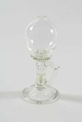 Lot 423 - A lace maker's glass lamp, late 19th century,...