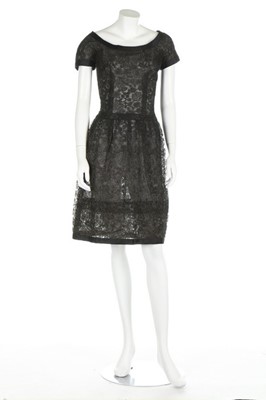 Lot 239 - A Christian Dior New York black lace cocktail...