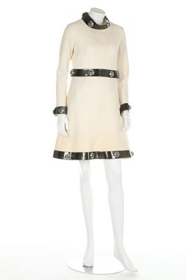 Lot 249 - A Pierre Cardin-style ivory wool futuristic...