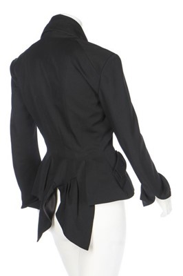 Lot 375 - A John Galliano black gabardine jacket with...