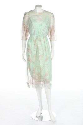 Lot 271 - A Zandra Rhodes chiffon print dress, 1970s,...