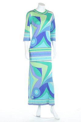 Lot 228 - Two Emilio Pucci printed silk jersey dresses,...