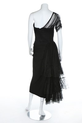 Lot 229 - A Gilbert Adrian black crepe and tulle dress...