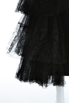 Lot 229 - A Gilbert Adrian black crepe and tulle dress...