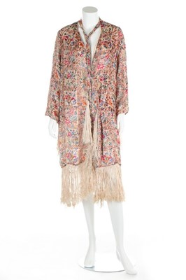 Lot 289 - A devoré and fringed evening jacket, late...