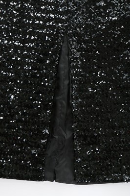 Lot 2 - A Lanvin black sequined evening gown, late...