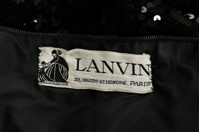 Lot 2 - A Lanvin black sequined evening gown, late...