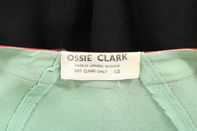 Lot 59 - A good Ossie Clark tri-colour moss crepe dress,...