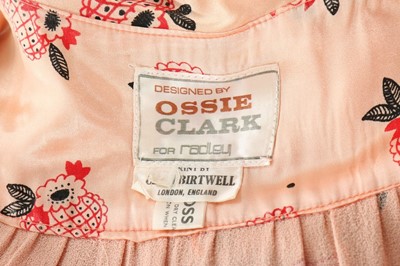 Lot 63 - An Ossie Clark/Celia Birtwell printed pink...