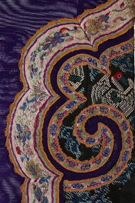 Lot 484 - A violet-purple summer gauze informal robe,...