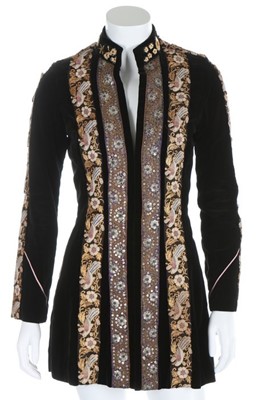 Lot 167 - A Thea Porter black velvet 'Chazara' jacket,...