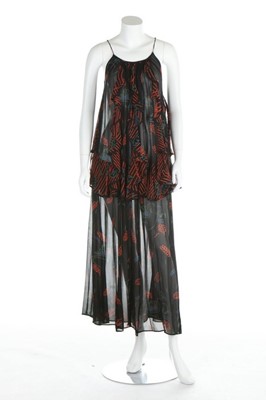 Lot 280 - An Ossie Clark printed chiffon dress, 1970s,...