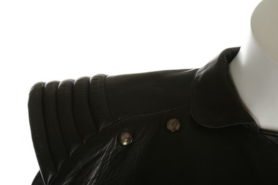 Lot 38 - An early Thierry Mugler black leather...
