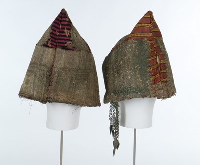 Lot 373 - A woman's black velvet hood (Gargush), Sana'a,...