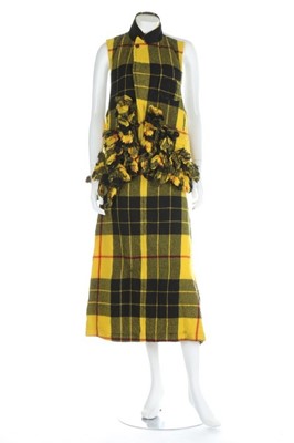 Lot 305 - A Comme des Garçons yellow tartan ensemble,...