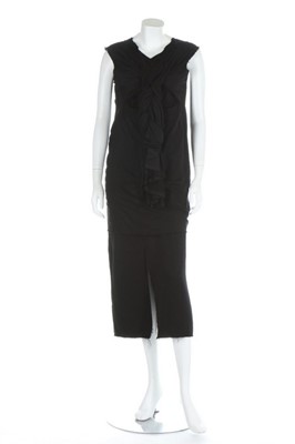 Lot 306 - A Comme des Garçons layered black cotton shift...