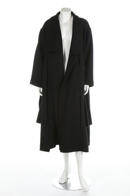 Lot 313 - A Yohji Yamamoto black wool coat, late 1980s...