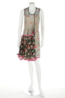 Lot 319 - A Comme des Garçons embroidered tulle dress,...