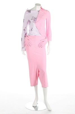 Lot 321 - A Comme des Garçons pink and lilac polyester...