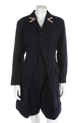 Lot 323 - A Yohji Yamamoto navy gabardine sailor-girl...