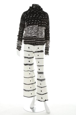 Lot 334 - An Issey Miyake black and white ensemble,...