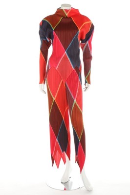 Lot 336 - An Issey Miyake multi-coloured harlequin pleat...