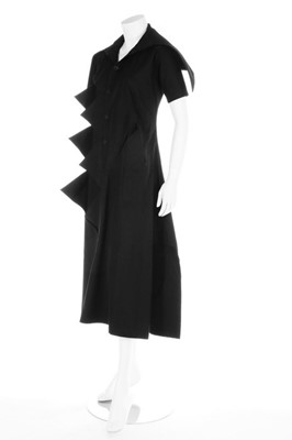 Lot 341 - A Yohji Yamamoto black gabardine 'zig-zag'...