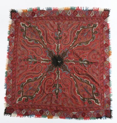 Lot 442 - A woven kashmir shawl, mid 19th century, the...