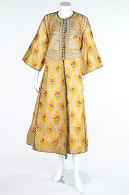 Lot 378 - A brocaded and embroidered woman's robe,...